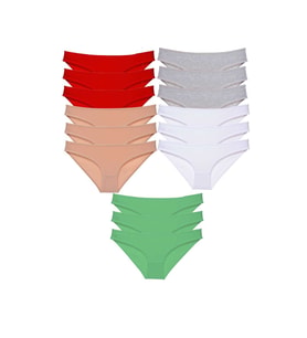 15 adet Süper Eko Set Likralı Kadın Slip Külot