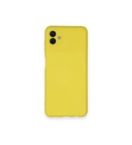 Newface Samsung Galaxy A04 Kılıf Nano içi Kadife Silikon - Sarı