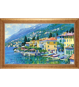 Çerçeveli Paspartulu Manzara Tablo bm1577 (Gold)