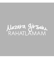 Mezara Girsem Rahatlamam Araba Sticker siyah 16x5 CM (Beyaz)