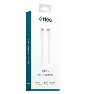 İki Ucuda Type-c Şarj Kablosu 60w Yüksek Hızlı 120 Cm Beyaz
