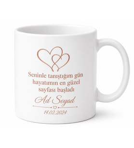Kişiye Özel İlk Tanışma Hatırası Kupa Bardak İsimli Hediye