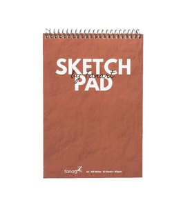 Fanart Academy Sketch Pad A5 Bordo Kapak 80 gr 50 yp Üstten Spiralli 