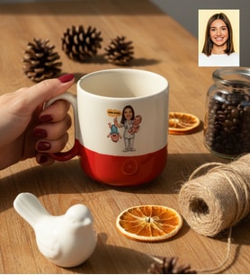 Kişiye Özel Karikatürlü Ebe Kupa Bardak Pro Tıp Bayramı Hediyesi