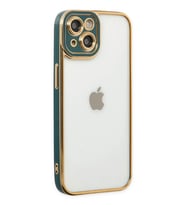 iPhone 14 Plus Kılıf Liva Lens Silikon - Yeşil