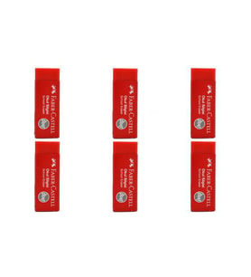 Faber Castell Küçük Kırmızı Okul Silgisi 6 lı