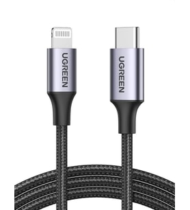 Ugreen Örgülü Type-C Lightning 1.5 Metre Hızlı Şarj Kablosu Outlet