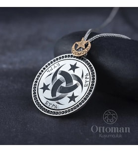 Mahsusa Madalyon Gümüş Erkek Kolye