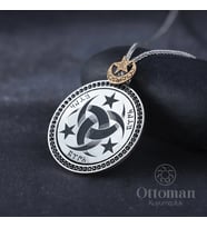 Mahsusa Madalyon Gümüş Erkek Kolye