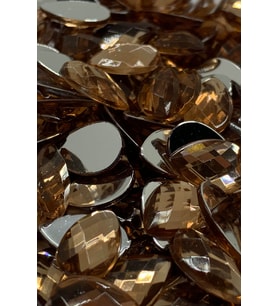 Süsleme Taşı Damla Şeklinde Kahverengi 8x13mm Akrilik Taş 2000 Adet
