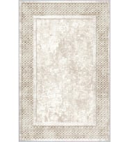 Eliana Home Baskılı, Yıkanabilir Kaymaz Taban Salon Halısı LNA0171-SD704 100x150 cm (Krem)