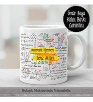 Kişiye Özel Matematik Öğretmeni Tasarım İsme Özel Kupa Bardak