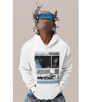 Özel Tasarım Eren Yeager Baskılı Unisex Oversize Attack On Titan Anime Karakter Hoodie