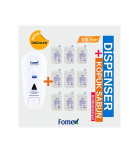Fomex F113 Köpük Sabun 1000 ml 9 Adet + F210 Köpük Sabun Aparatı 1000 ml