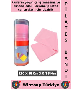 Uzun Ömürlü Fitness Aerobik Esneme Elastik Esnek Orta Sertlik Direnç Özel Kutulu Pilates Bandı