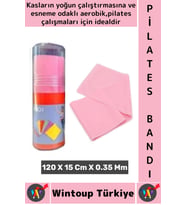 Uzun Ömürlü Fitness Aerobik Esneme Elastik Esnek Orta Sertlik Direnç Özel Kutulu Pilates Bandı