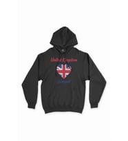 Liverpol İngiltere Bayraklı Kalpli Siyah Sweatshirt Hoodie