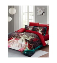Yılbaşı Nevresim Takımı (Lastikli Çarşaflı) Çift Kişilik %100 Pamuk Saten Noel Dreams