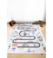 Oyun Mati / Halisi 120x160 cm Araba Yolu Gri