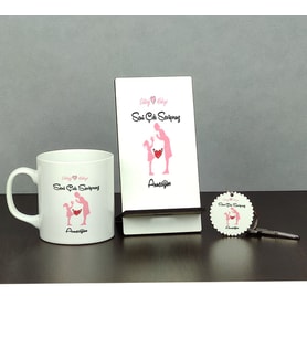 Seni Çok Seviyoruz Anneciğim Üçlü Set (Kupa + Telefon Standı + Anahtarlık) 001