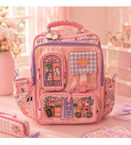 CHİMOLA MY HOUSE BLOOMİNG CATS PEMBE SIRT ÇANTASI