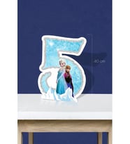 Frozen Karlar Ülkesi Temalı Ayaklı Rakam Pano - 5 Yaş (40 cm)