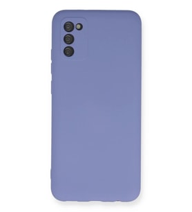 Newface Samsung Galaxy A03S Kılıf Nano içi Kadife Silikon - Lila