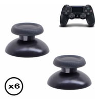 6 Adet Ps4 Analog Topuz Orjinal Yedek Parça Ps V1 V2 Tüm Ps4 Kollara Uyumlu Ps4 Analog Thumb Stick (Siyah)