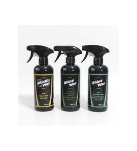 Shine Wax Hızlı Cila & Lastik Parlatıcı Sprey & Dış Trim Yenileyici 500 ml 3'lü Set