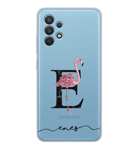 Samsung Flamingo Harf Tasarımlı Şeffaf Telefon Kılıfı