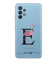 Samsung Flamingo Harf Tasarımlı Şeffaf Telefon Kılıfı