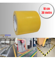 Yer Işaretleme Bandı Sarı 10cmx30m Sarı Zemin Bandı Sarı Ikaz Bandı 100mm
