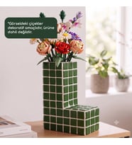 L Şekilli Mozaik Dekoratif Vazo