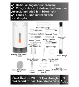 Özel Gelişmiş Tasarım Kulaklık Bilgisayar Telefon Tablet Kamera Elektronik Temizleme Kiti 20 in 1