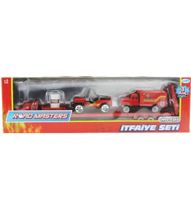 Mulvxurg  Urg02 Die Cast Metal Tırlı Ve Jeepli I·tfaiye Seti (Mulvix)