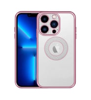 iPhone 13 Pro Kılıf Kamera Korumalı Logo Gösteren Zore Esta Kılıf (Rose)