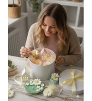 Kokulu Mum Hediye Kutusu Papatya Mevsimi - Mumelia Candles Doğal Soya Mum Seti El Yapımı Özel Tasarım