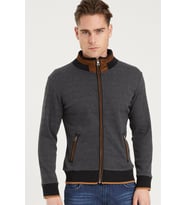 1021 DEWBERRY ERKEK SWEATSHIRT-DİAGONAL ANTRASIT