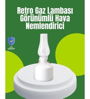 USB Şarjlı Retro Gaz Lambası Hava Nemlendirici Led Atmosfer Işıklı