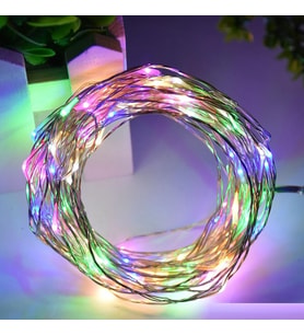 3 METRE RENKLİ PİLLİ LED IŞIK RENKLİ LED IŞIK RENKLİ YILBAŞI AĞACI IŞIĞI RENKLİ NOEL IŞIĞI 