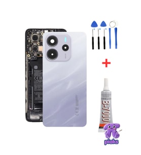 Redmi Note 14 4G Arka Kapak Pil Batarya Kapağı Kamera Lensli 24117RN76G Uyumlu + Tamir Kiti