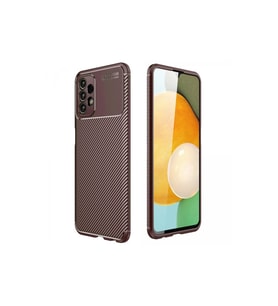Samsung Galaxy A13 4g Kılıf Auto Focus Karbon Kapak - Kahverengi