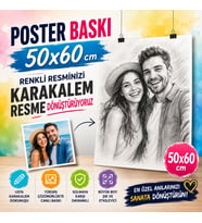 50x60 Karakalem Poster Baskı
