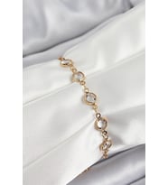 Pirinç Gold Renk Zirkon Taşlı Kadın Bileklik 5886 - SSSSSS3697-1735