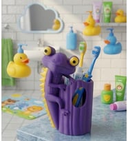 Sevimli Kertenkele - Kalemlik - Çocuk Diş Fırçası Standı Banyo Düzenleyici