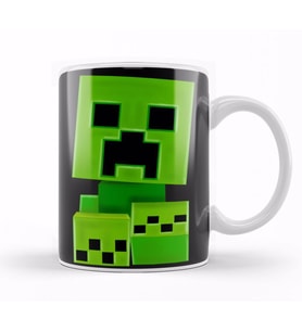 Big Head Creeper Creeper Minecraft Kupa Bardak Porselen
