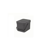 Sort&go Koyu Gri Çöp Kovası 6l