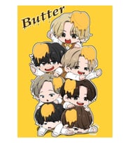 Bts Butter Ot7 Sevimli Dijital Sanat Tablo Ahşap Poster Dekoratif Kod506