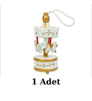 Nostaljik Mini Atlı Karınca Beyaz-Gold 1 Adet (Çok Renkli)