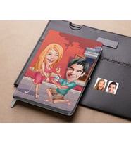 Bk Gift Kişiye Özel Sevgililer Karikatürlü Beyaz Defter-19 , Arkadaşa Hediye , Sevgiliye Hediye